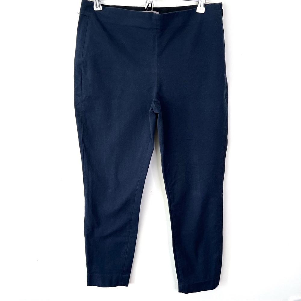 Everlane The Side-Zip Stretch Cotton Pant Navy Blue Size 14